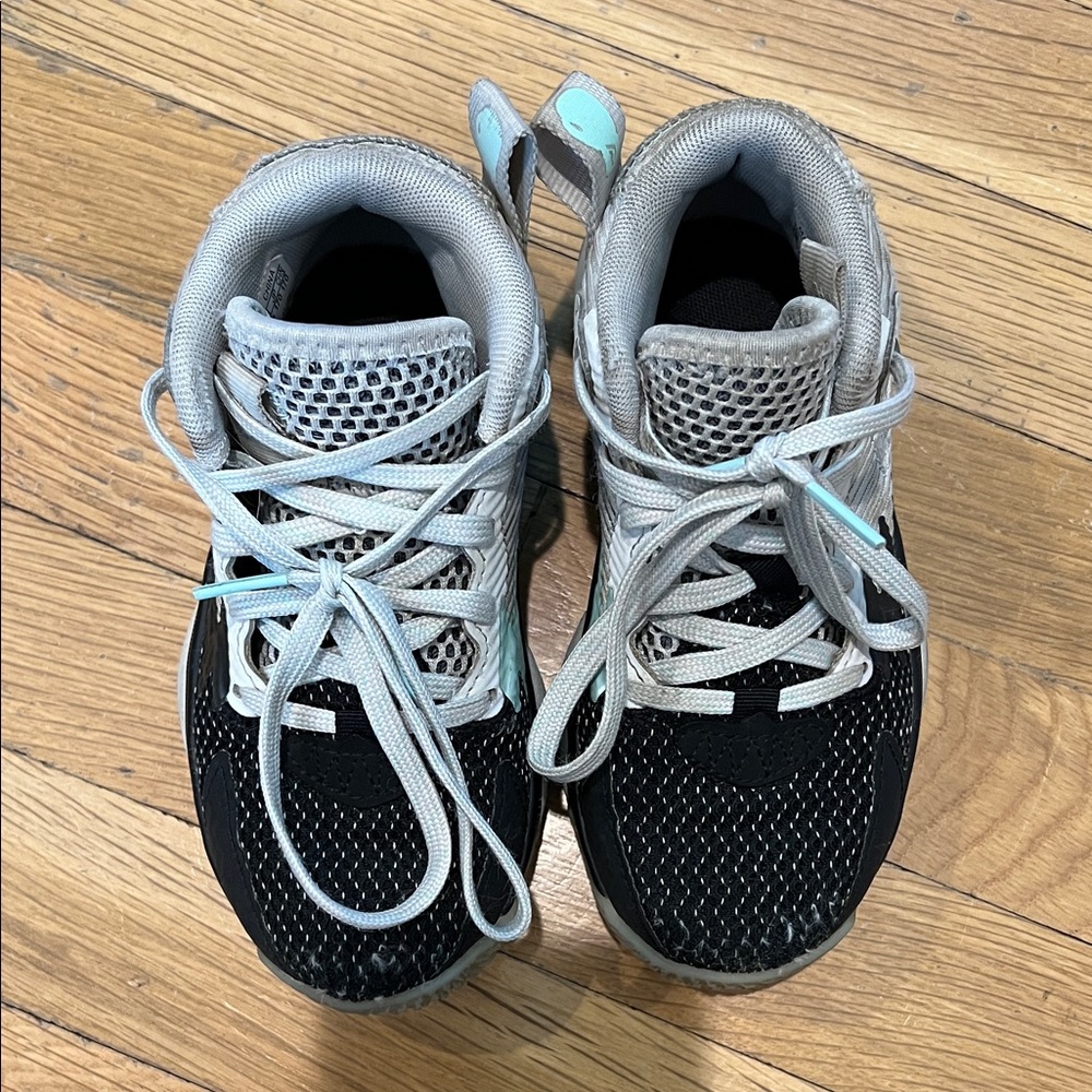 Adidas Kids Black and Gray Sneakers